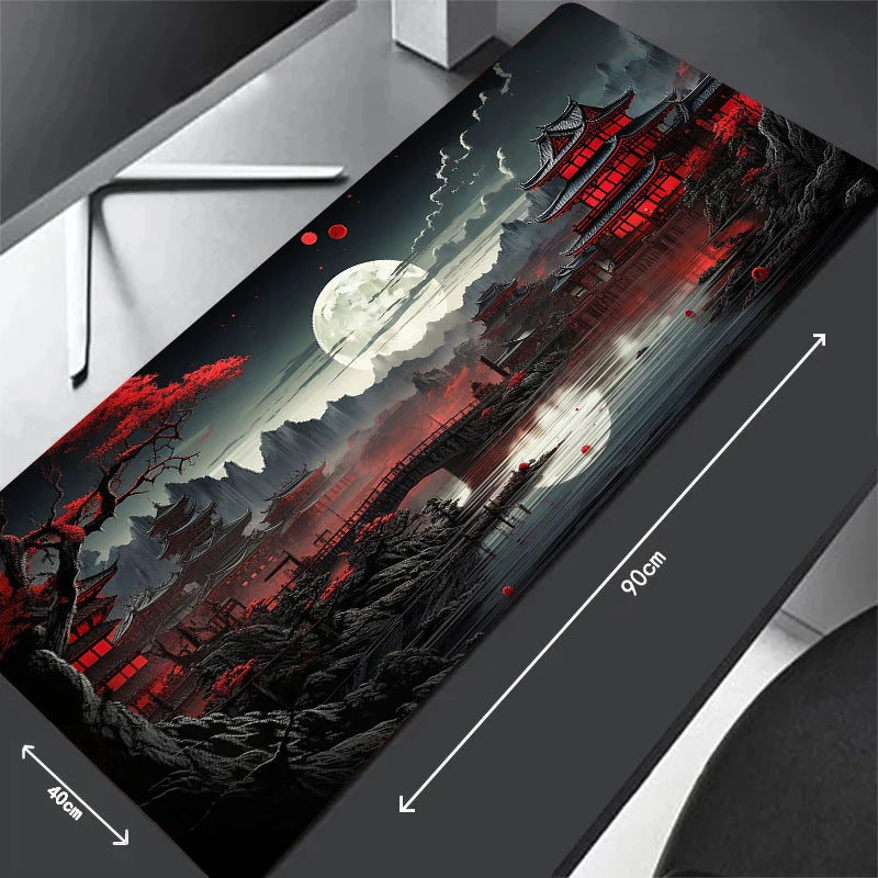 Mouse Pad XXL Gamer Starry Sky Moon,  Base De Borracha Antiderrapante