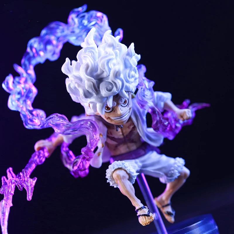 Mini Figura One Piece Luffy Gear 5 - Edição Sun God Nika 10cm