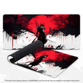 Mouse Pad Gamer Samurai - Design Preto, Base Antiderrapante