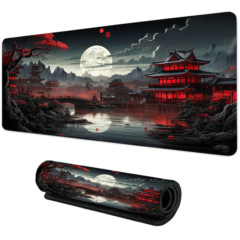 Mouse Pad XXL Gamer Starry Sky Moon,  Base De Borracha Antiderrapante