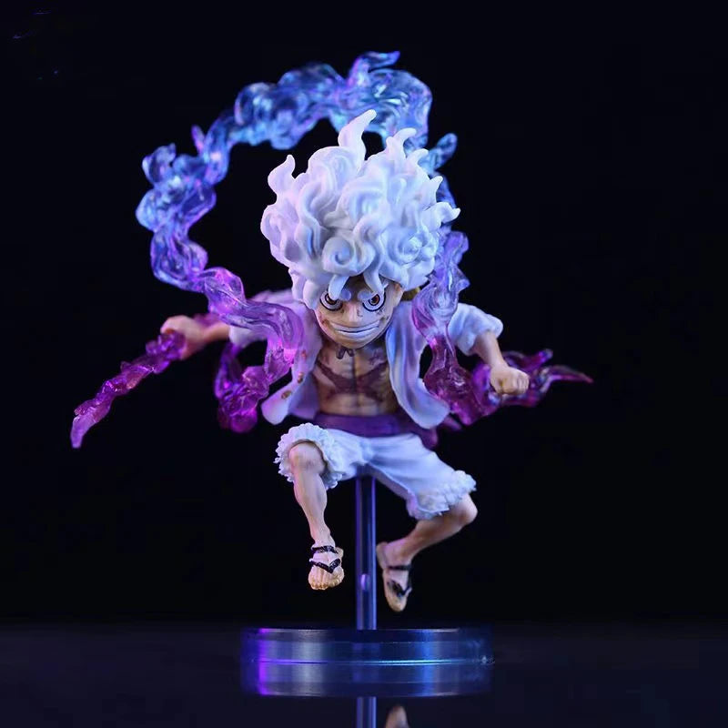 Mini Figura One Piece Luffy Gear 5 - Edição Sun God Nika 10cm